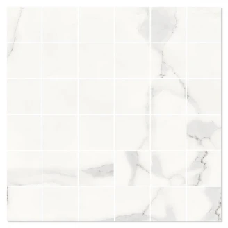Marmor Mosaik Klinker Alvalade Vit Polerad 30x30 (5x5) cm